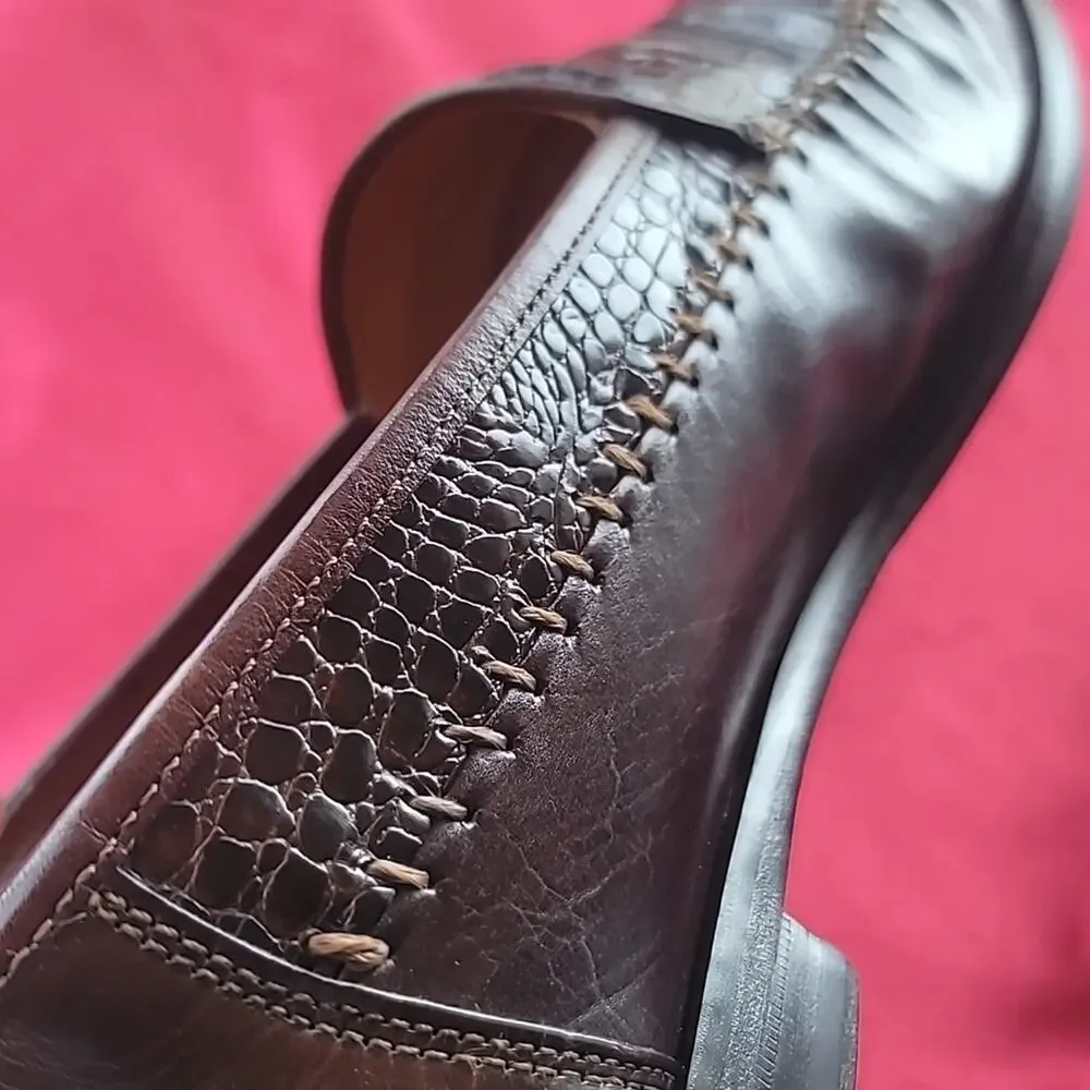 GENUINE ALLIGATOR NORDSTROM sz 11 handmade in Spain loafer GORGEOUS